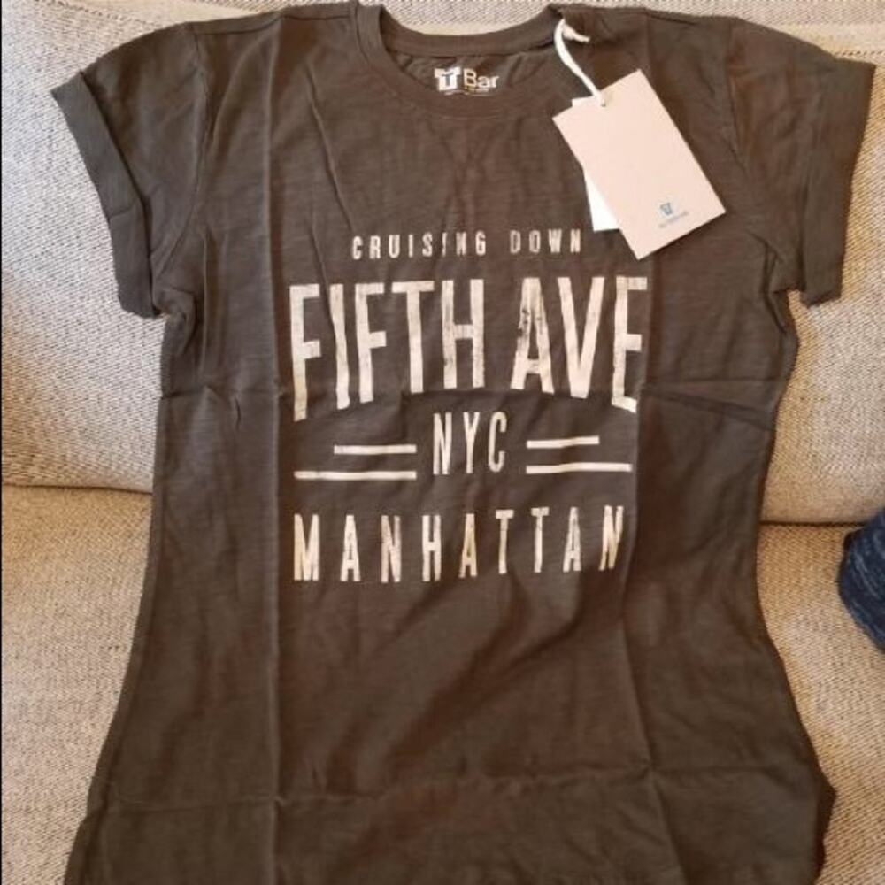 Womens CottonOn T-Bar tshirt. Vintage Gray Size XS